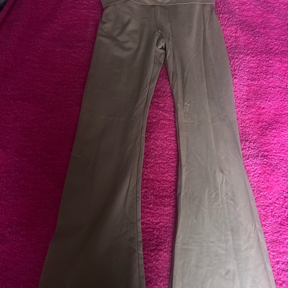 Victoria's Secret PINK Stretch Cotton Foldover Flare Leggings M